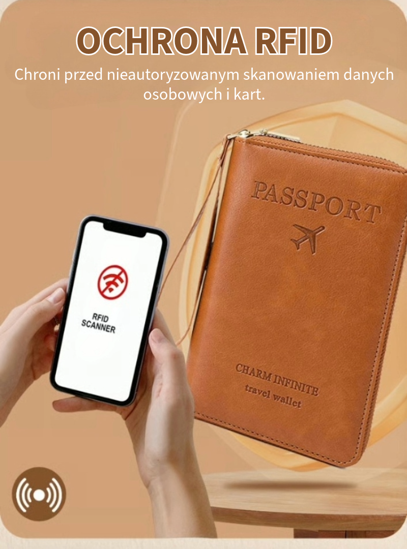 Portfel na Paszport RFID