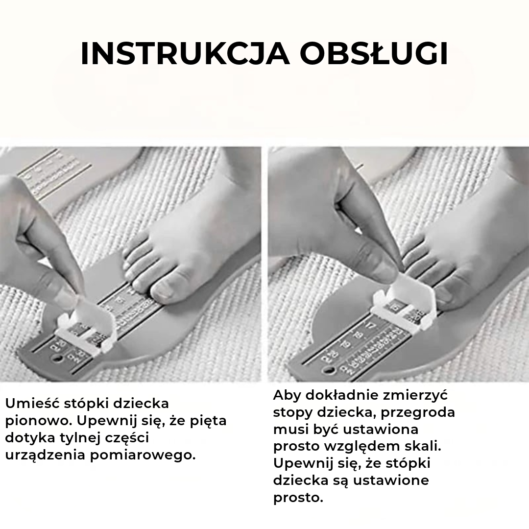 Urządzenie do pomiaru rozmiaru buta dla dziecka