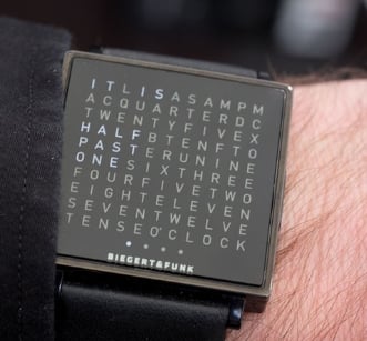 Typograficzny zegarek