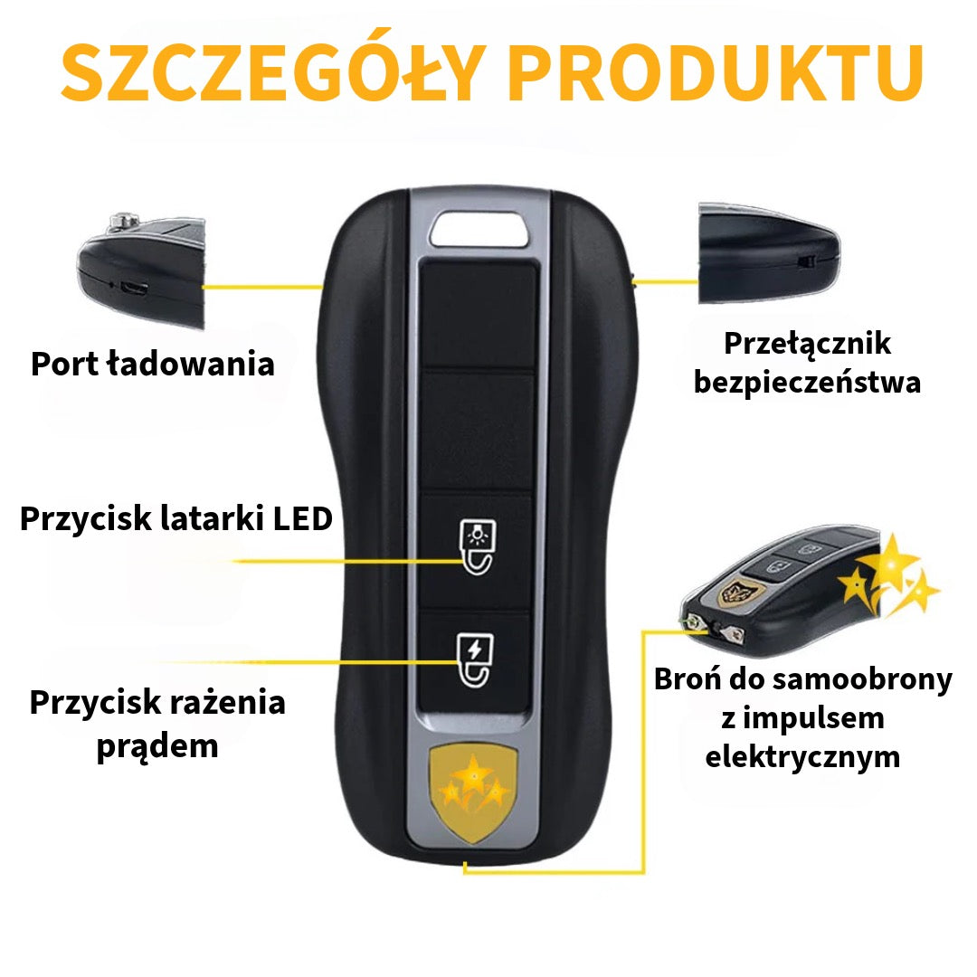 Latarka Samoobronna w Formie Kluczyka Samochodowego