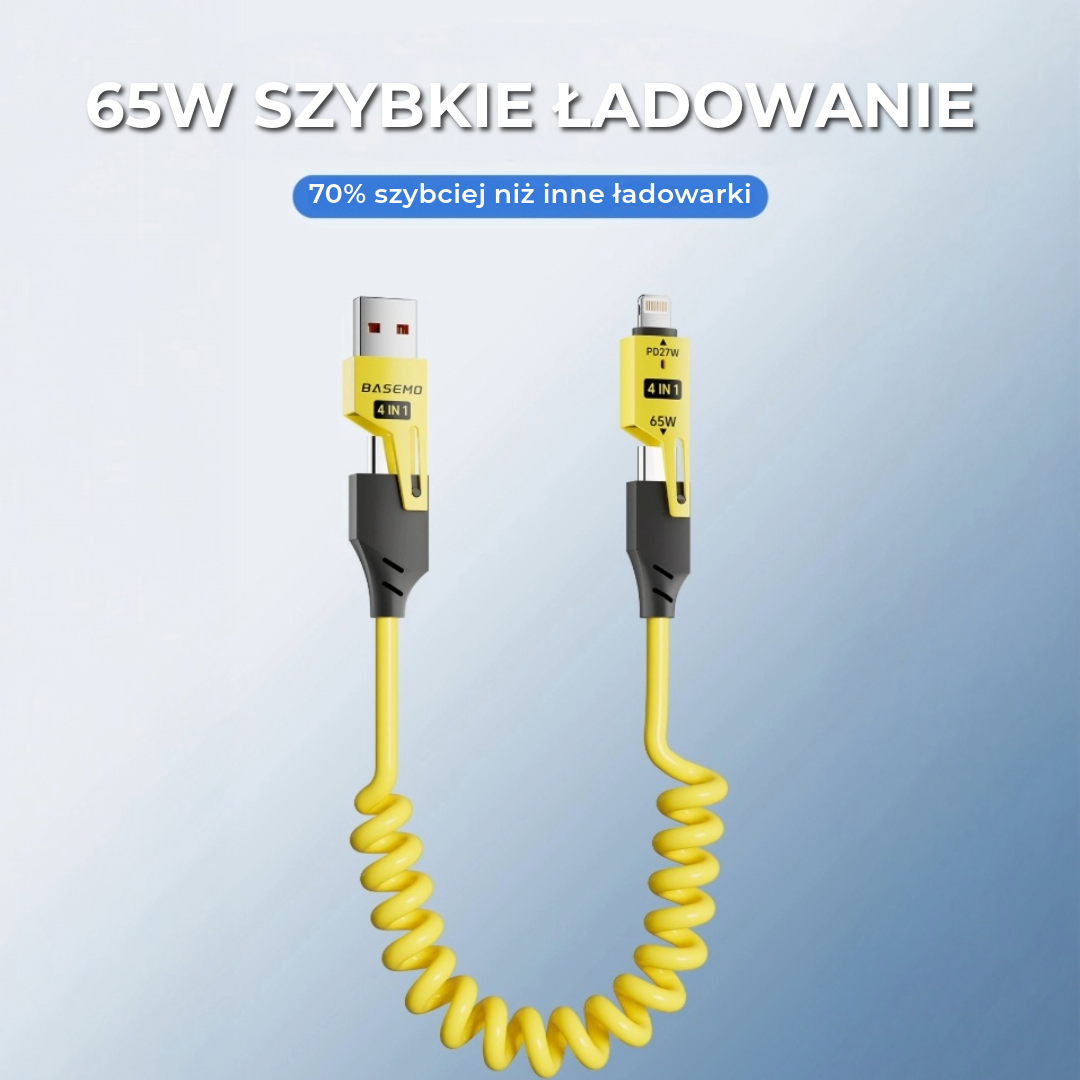 4-w-1 Wysuwana Ładowarka | 150 cm