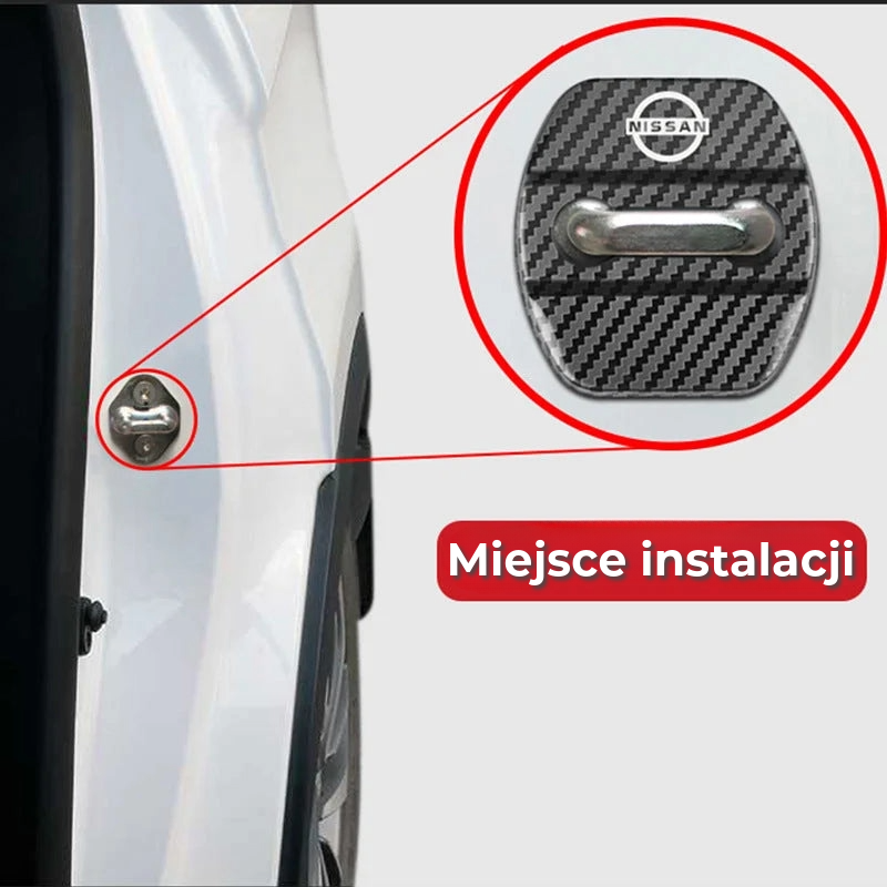 Ochronne Nakładki na Zamek Drzwi Samochodu | 4 sztuki