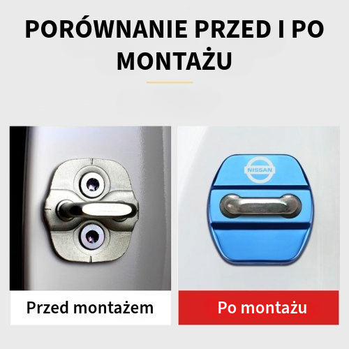 Ochronne Nakładki na Zamek Drzwi Samochodu | 4 sztuki