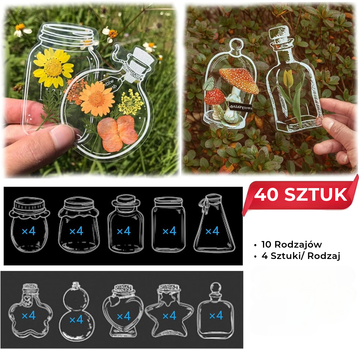 Zakładka Kwiatowa | 40 Sztuk