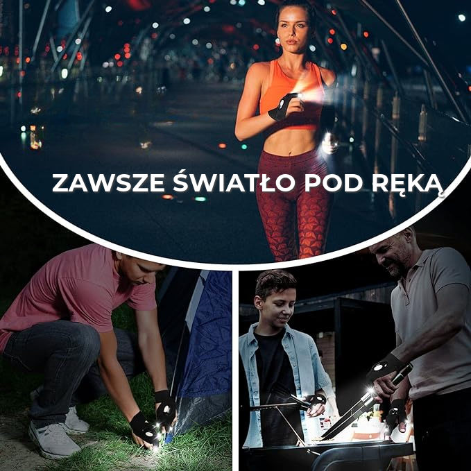 Rękawice z latarką LED