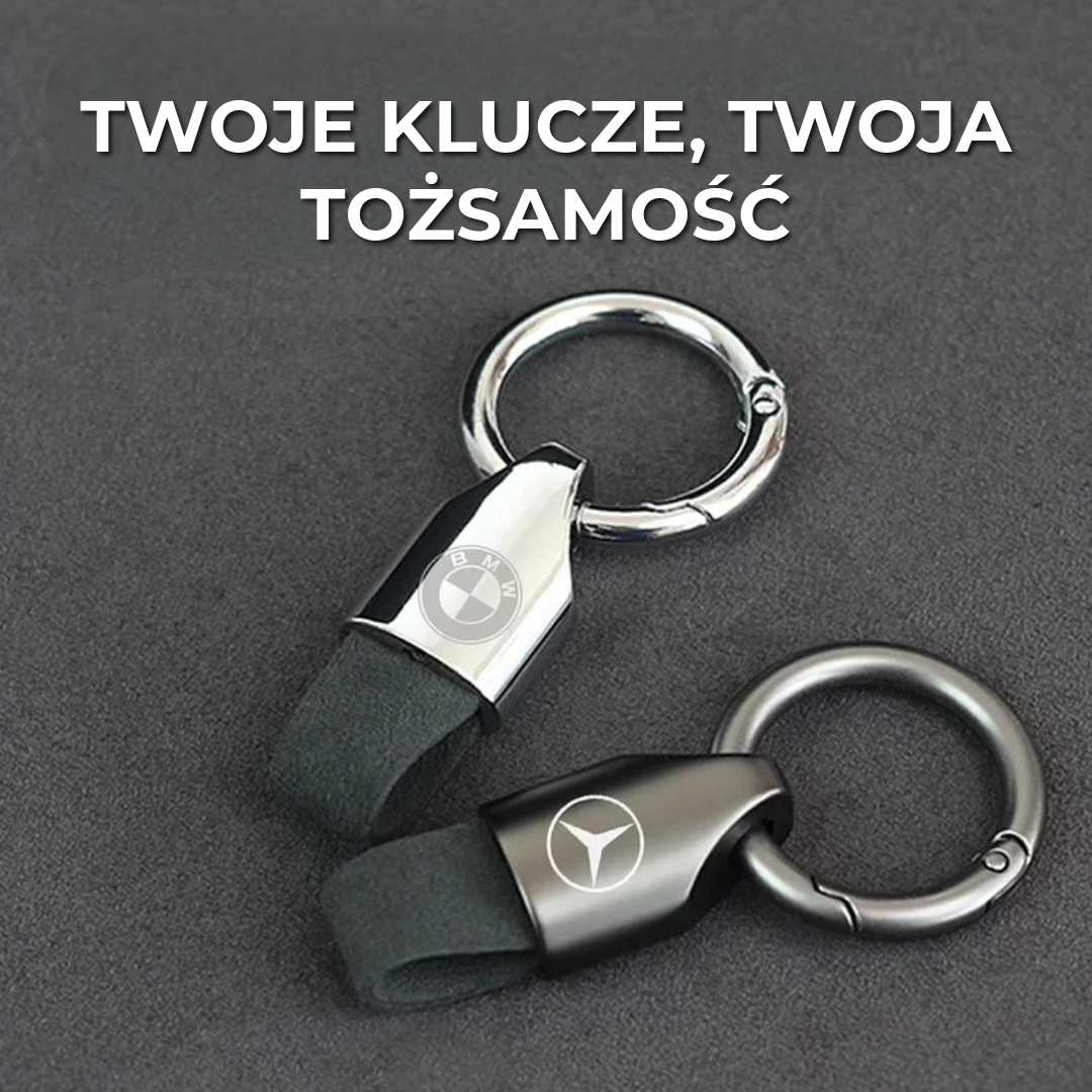Luksusowy skórzany brelok do kluczyków samochodowych