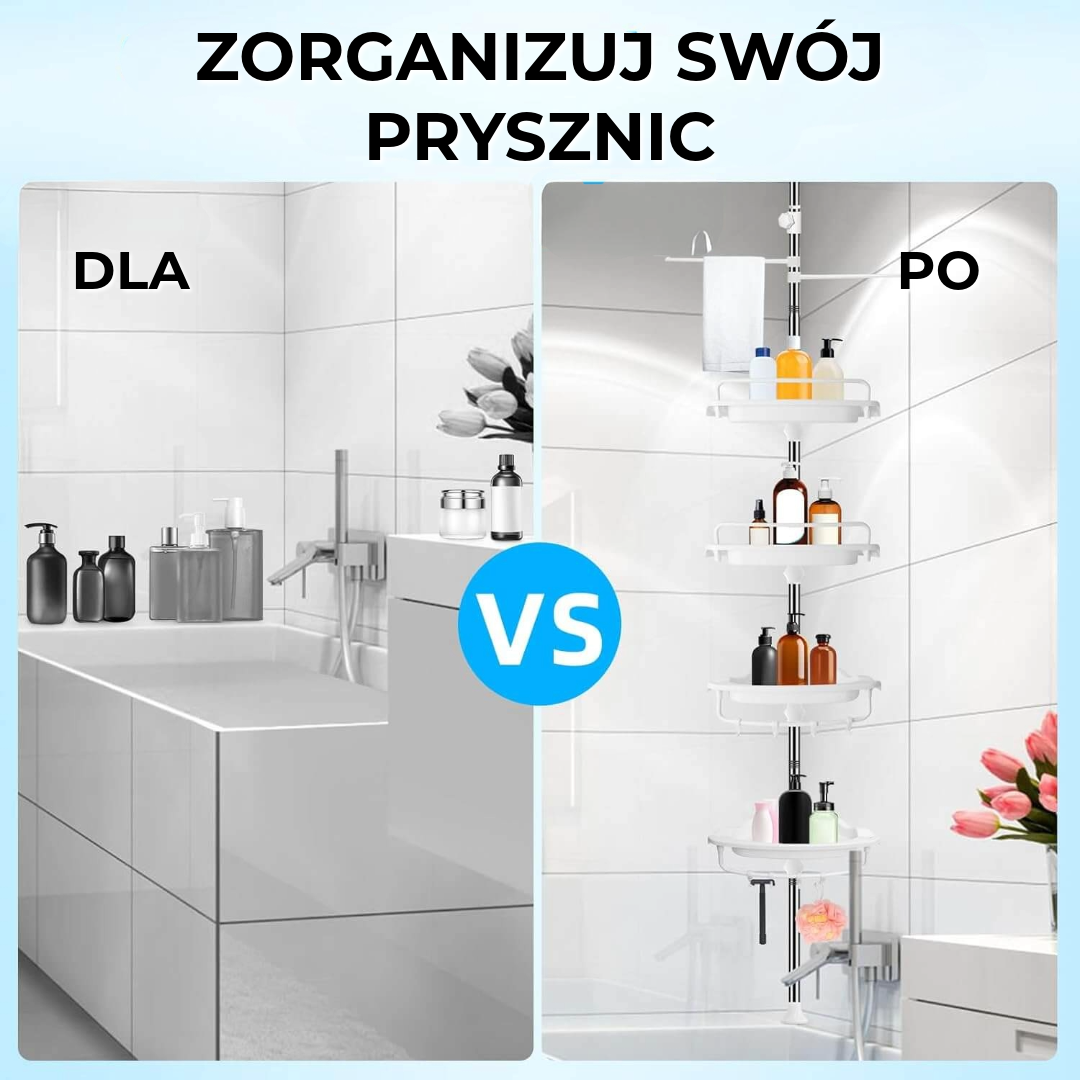 Luksusowa Regulowana Półka Prysznicowa