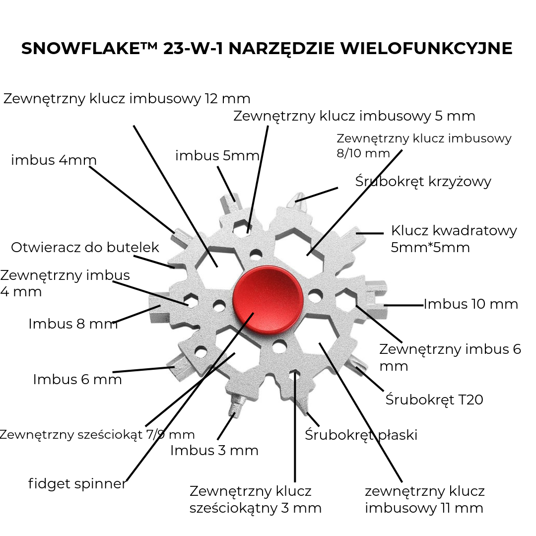 Snowflake™ 23-w-1 Narzędzie wielofunkcyjne
