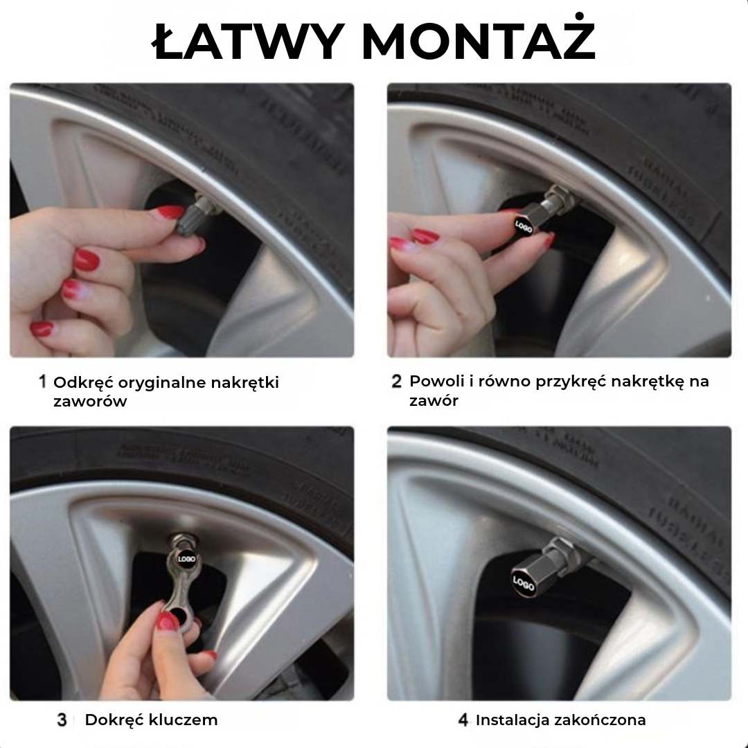 Nakrętka Zaworu z Logo Auta