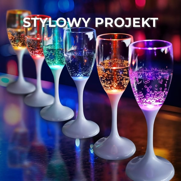 LED Szklanka Szampana