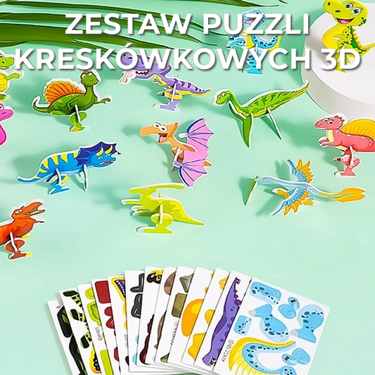 Zestaw puzzli kreskówkowych 3D