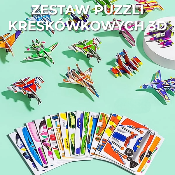 Zestaw puzzli kreskówkowych 3D