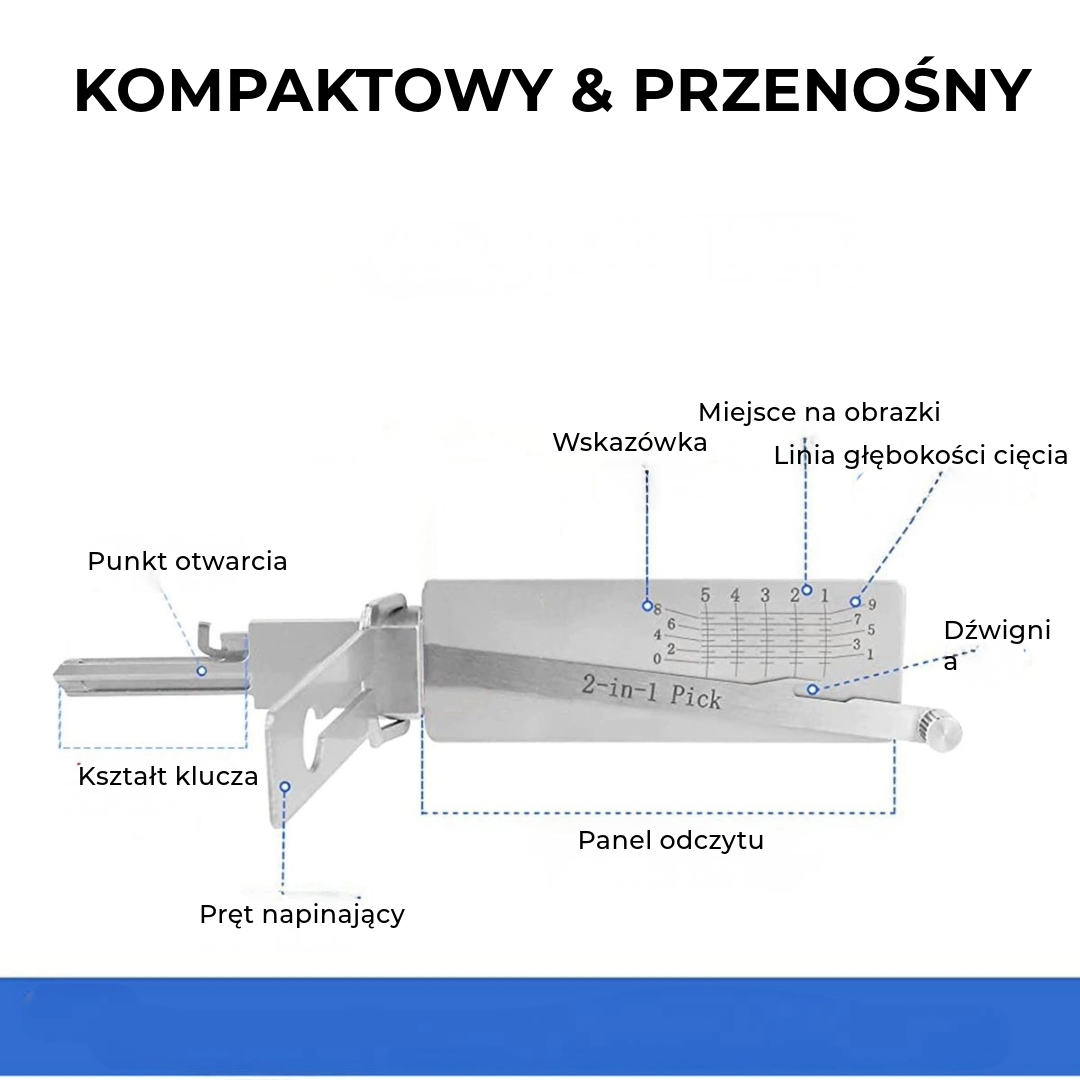 Profesjonalny Dekoder Kluczy ze Stali Nierdzewnej
