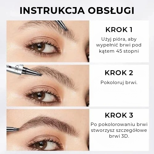 3D Wodoszczelny Długopis do Brwi