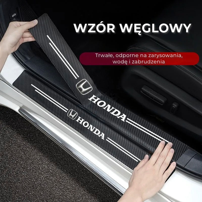 Naklejki na listwy drzwiowe z włókna węglowego