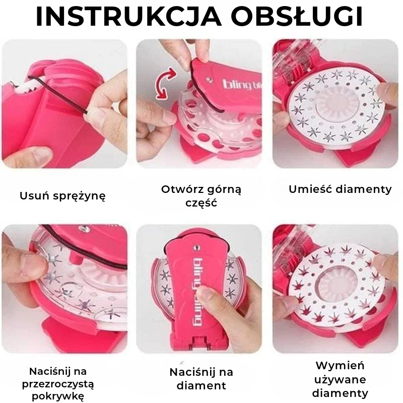Diamentowa Ozdoba do Włosów | 12 Pasków
