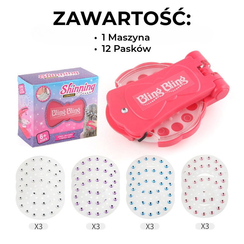 Diamentowa Ozdoba do Włosów | 12 Pasków