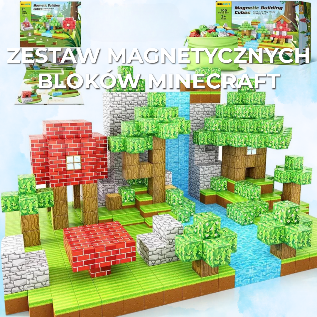 Zestaw magnetycznych bloków Minecraft