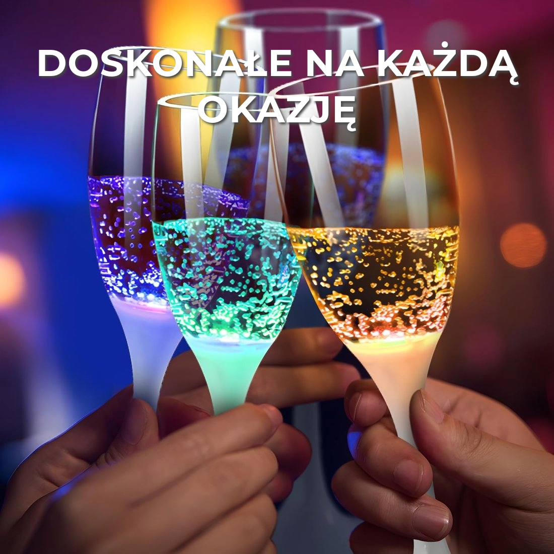 LED Szklanka Szampana