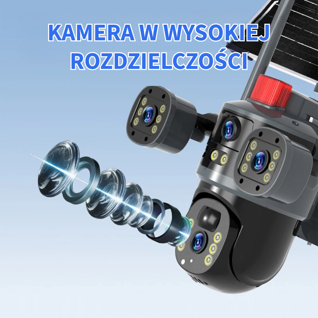 Kamera Kopułkowe z Potrójnym Obiektywem i Energią Słoneczną