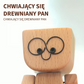 Urocza Drewniana Figurka – 12 Wyrazów Twarzy