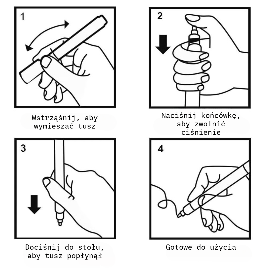 Magiczne długopisy brokatowe