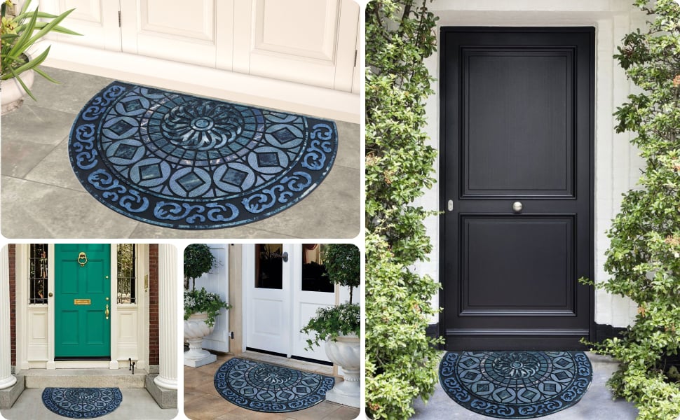 Półokrągła wycieraczka w stylu boho – Antypoślizgowa i miękka