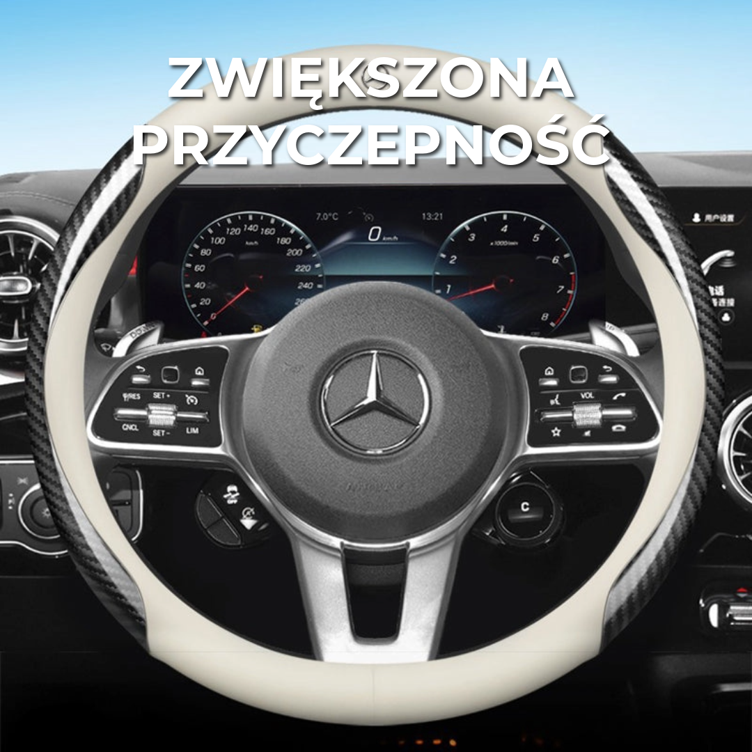 Luksusowa Skórzana Osłona Kierownicy