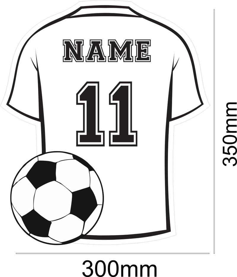 Spersonalizowana lampa w kształcie koszulki piłkarskiej