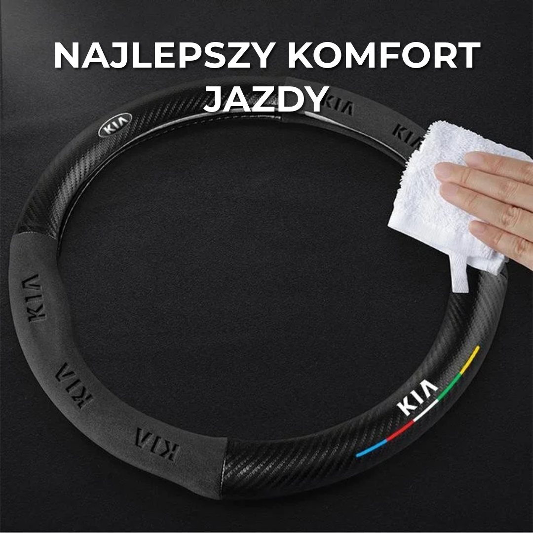 Luksusowa Osłona Kierownicy z Włókna Węglowego