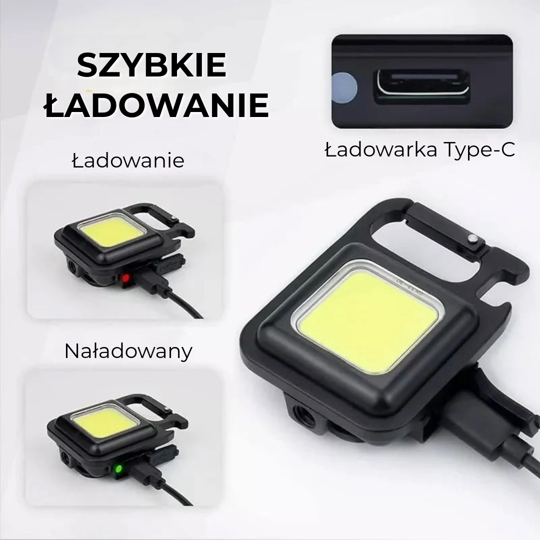 Profesjonalny Mini Brelok Latarka