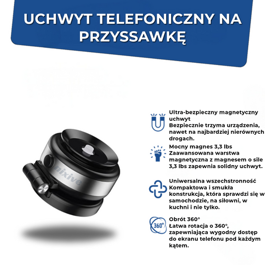 Uchwyt Samochodowy na Telefon z Przyssawką