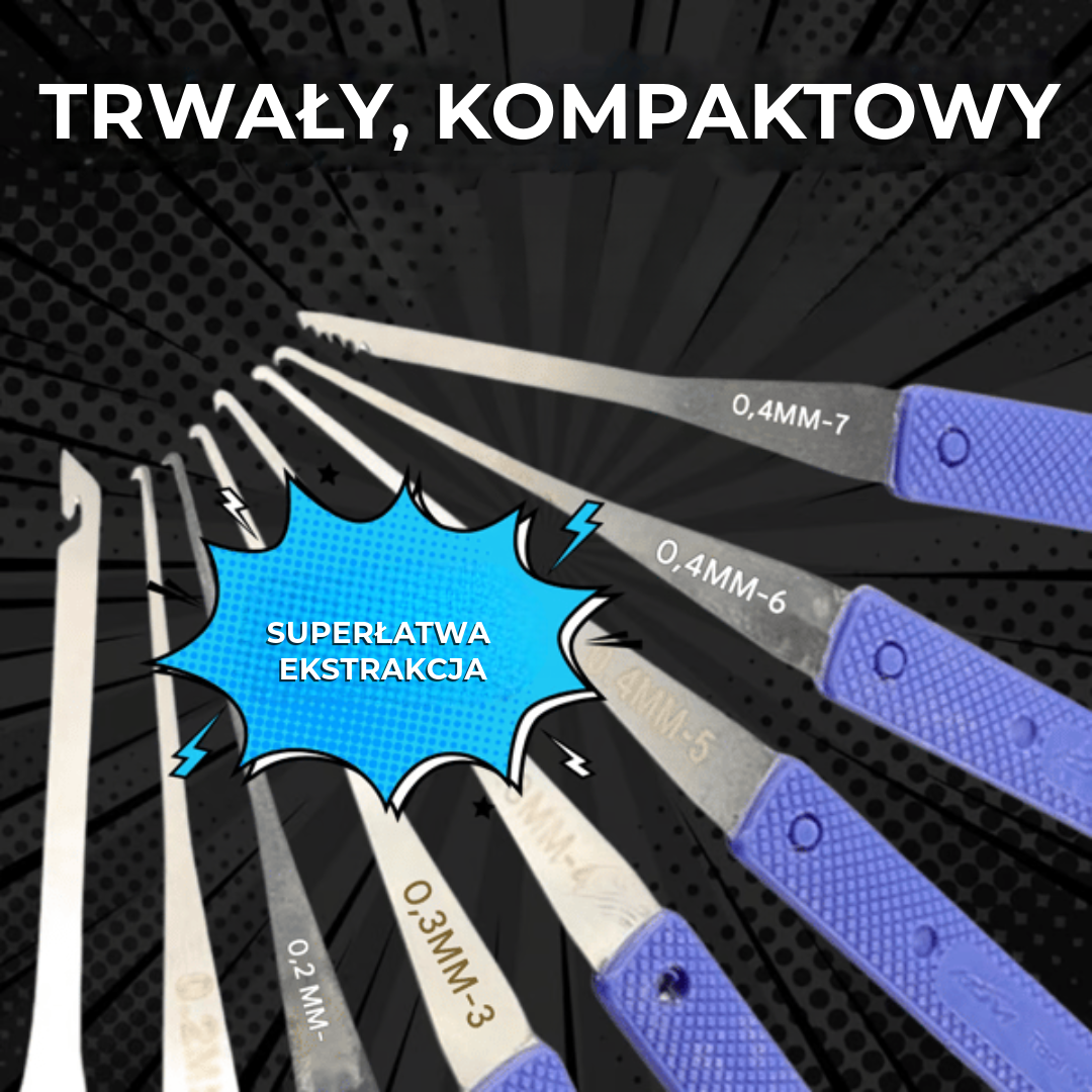 12-częściowy wyciągacz kluczy