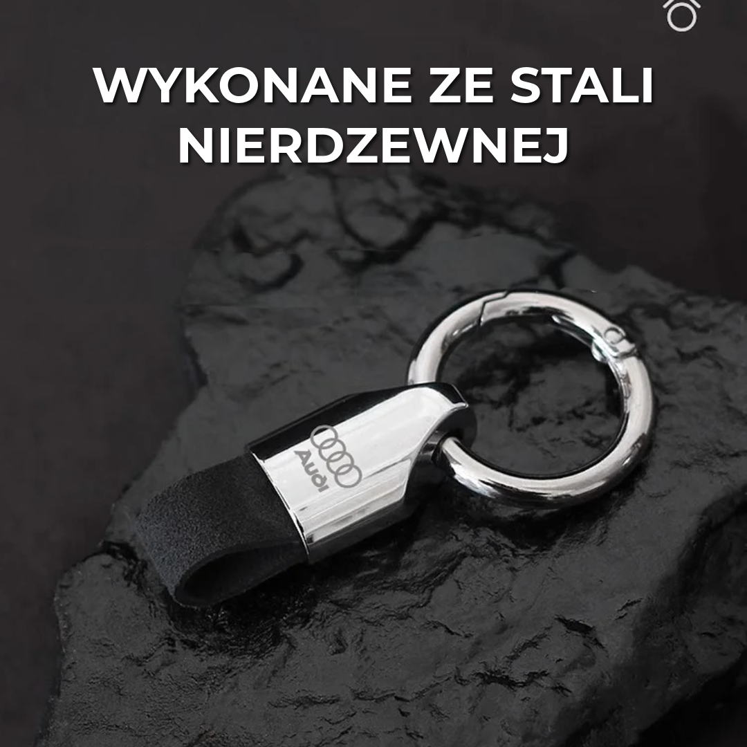 Luksusowy skórzany brelok do kluczyków samochodowych