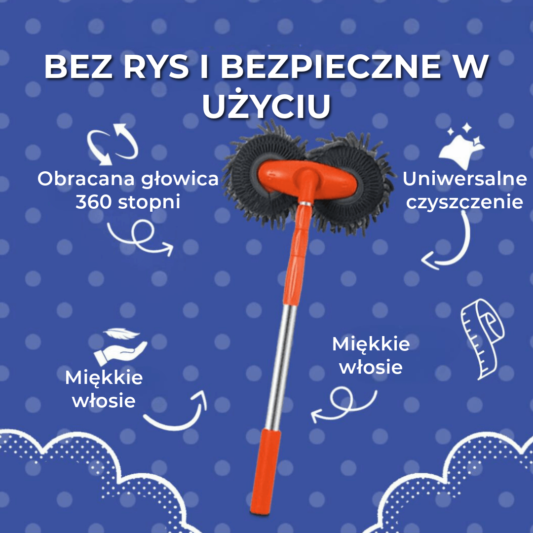 Szczotka do auta z mikrofibry