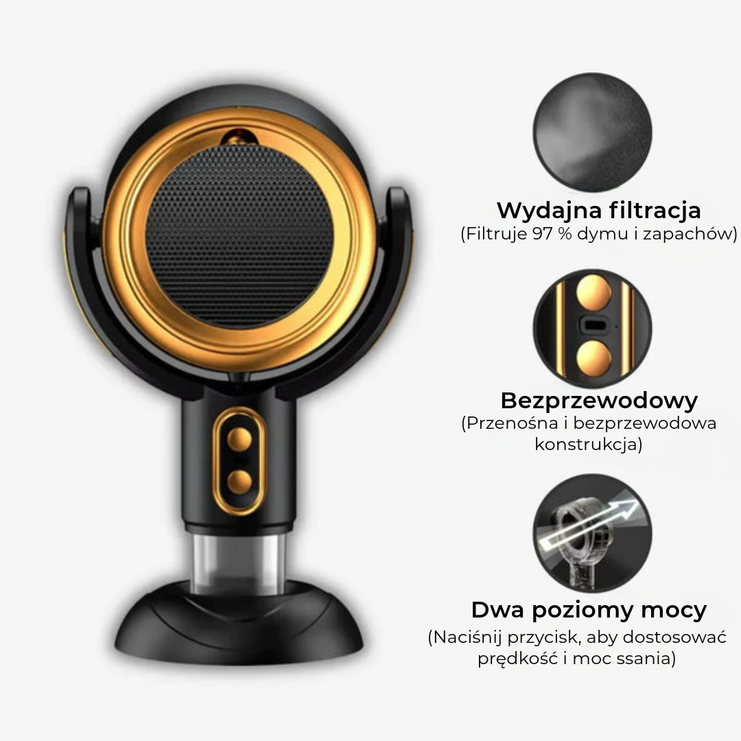Profesjonalny bezprzewodowy filtr dymu