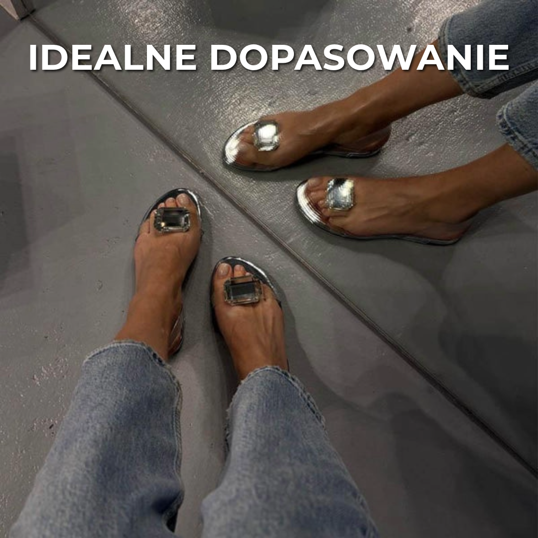 Luksusowe sandały z diamentem