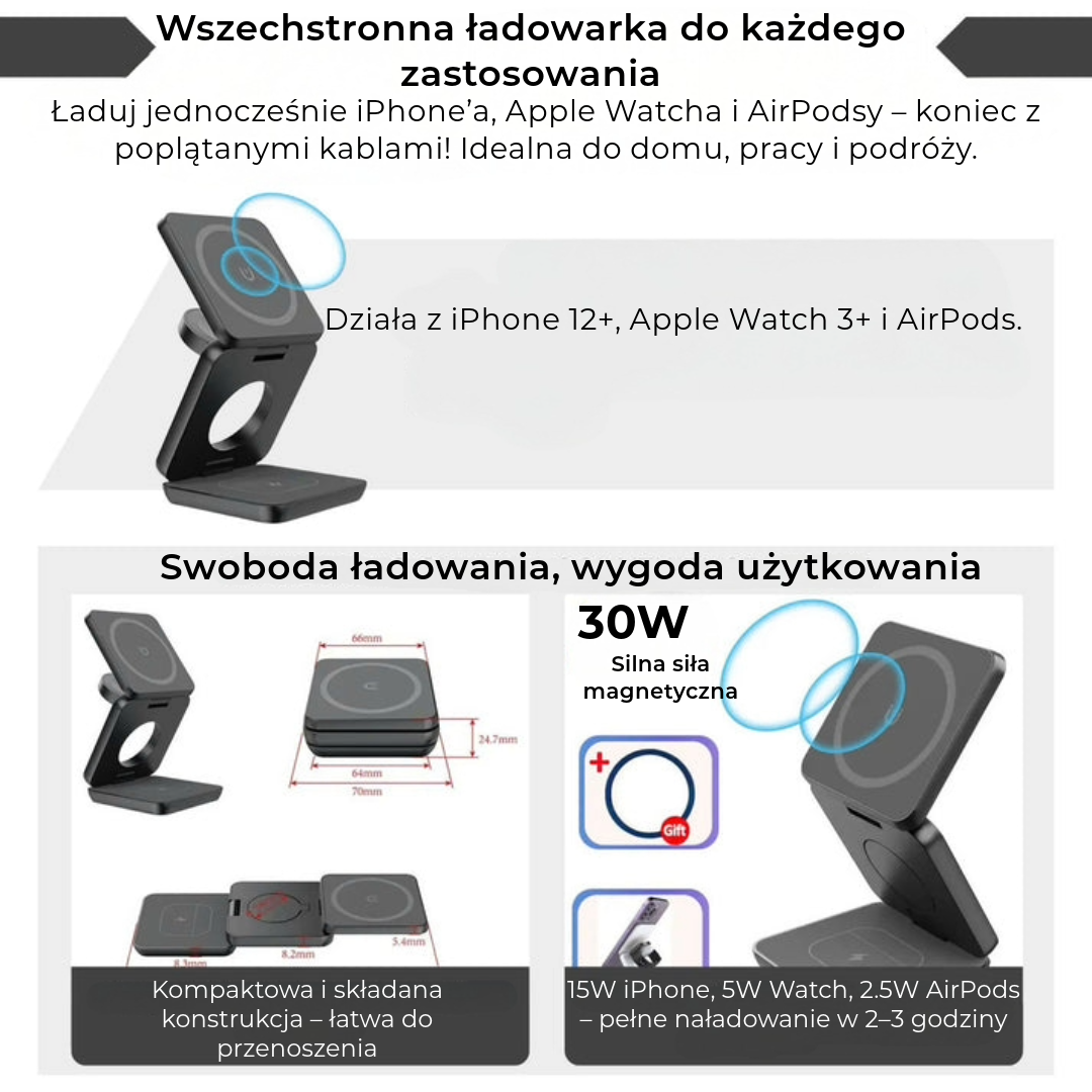 Ładowarka MagSafe 3-w-1