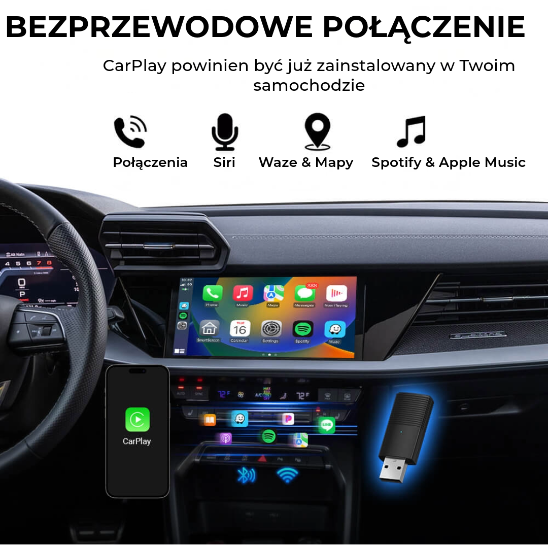 Mini Bezprzewodowy Adapter CarPlay