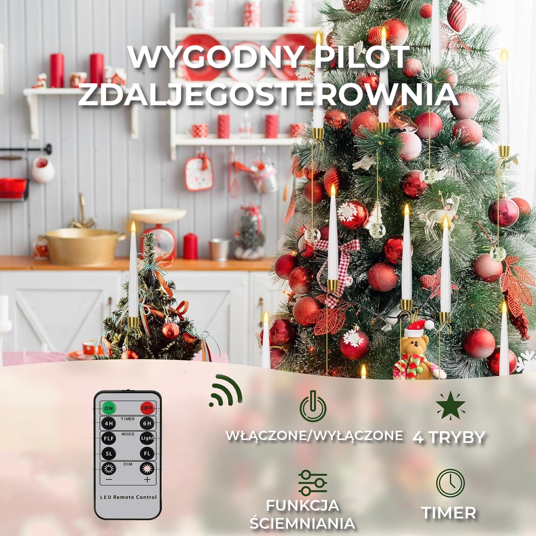 Ultrarealistyczne Świeczki Bożonarodzeniowe