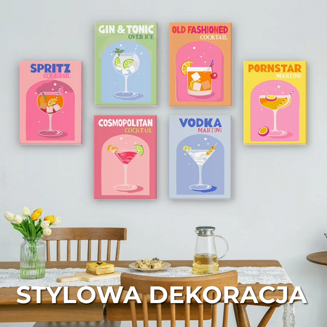 6 Mini Obrazów Koktajlowych