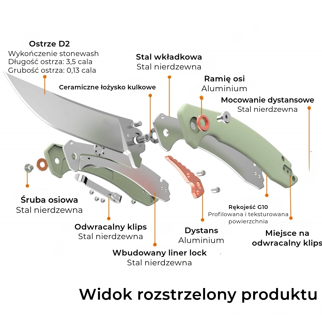 Stylowy nóż taktyczny