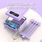 5000mAh Mini Power Bank z Wbudowanymi Kablam | + Wbudowana Latarka
