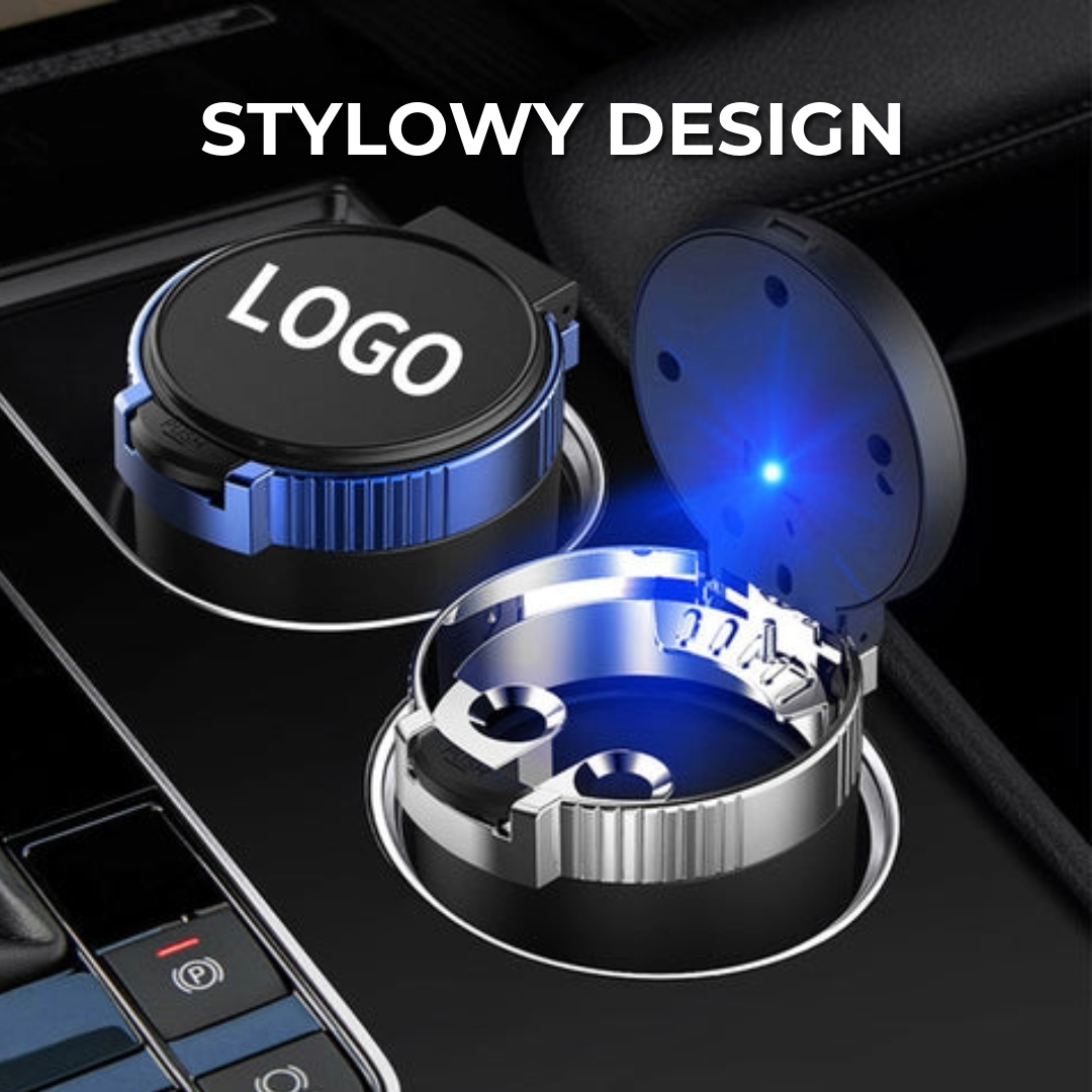 Luksusowa LED popielniczka samochodowa