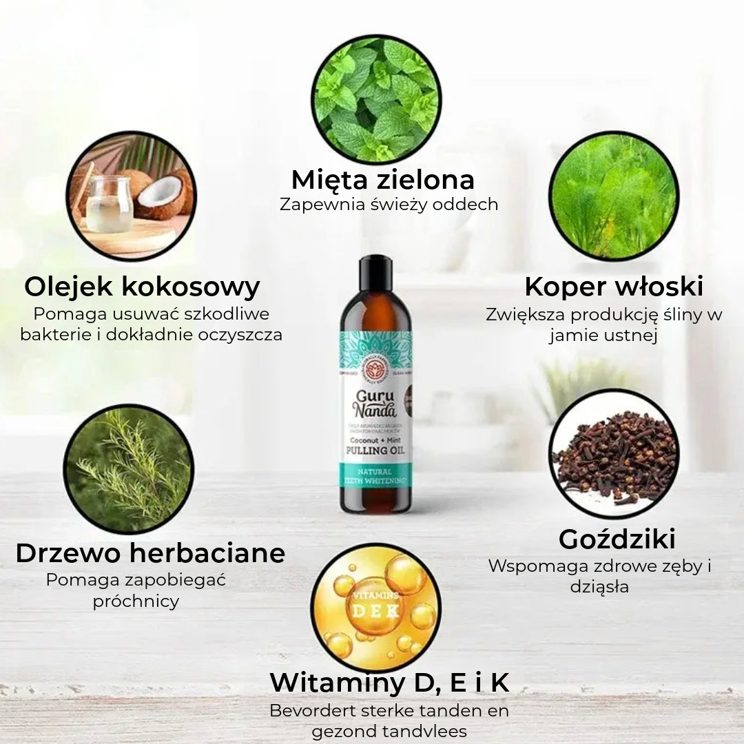 Naturalna Wybielająca Płyn do Płukania Ust + Skrobaczka do Języka