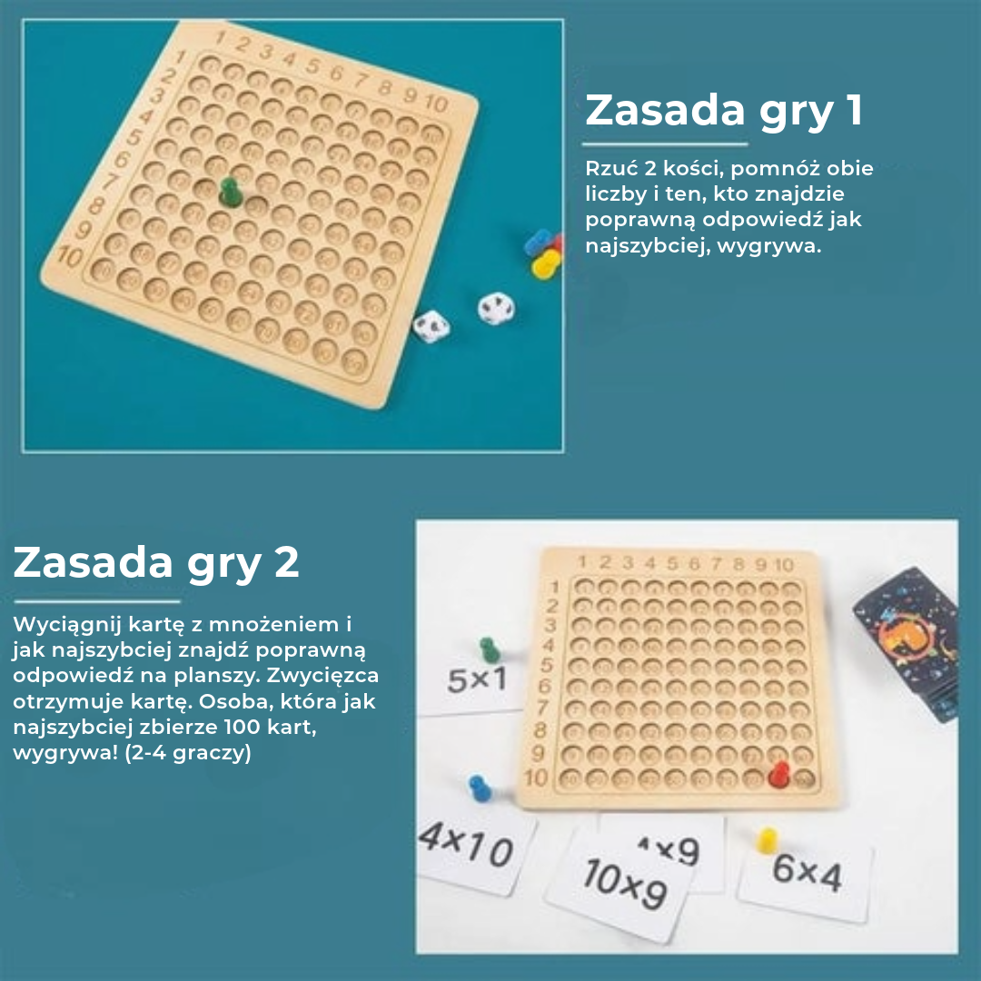 Gra planszowa mnożenia