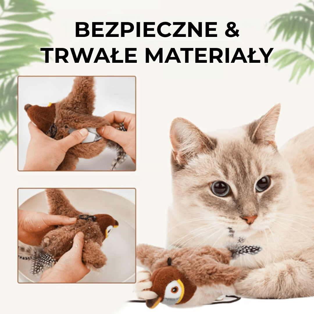 Interaktywna zabawka dla kota w kształcie ptaka