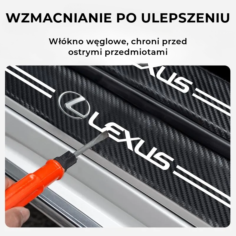 Naklejki na listwy drzwiowe z włókna węglowego