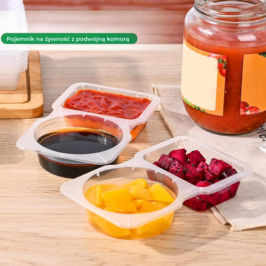 Pojemnik na żywność z podwójną komorą