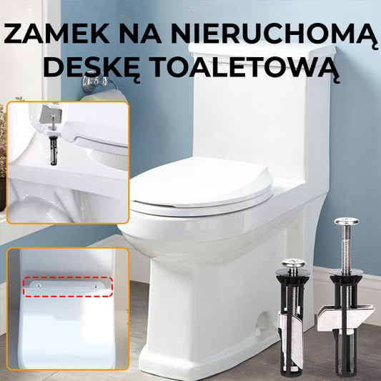 Zamek na nieruchomą deskę toaletową